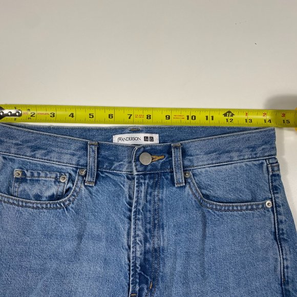 J.W.Anderson x Uniqlo Slim Straight Anchor logo jeans mens size 28x29 - Picture 6 of 7